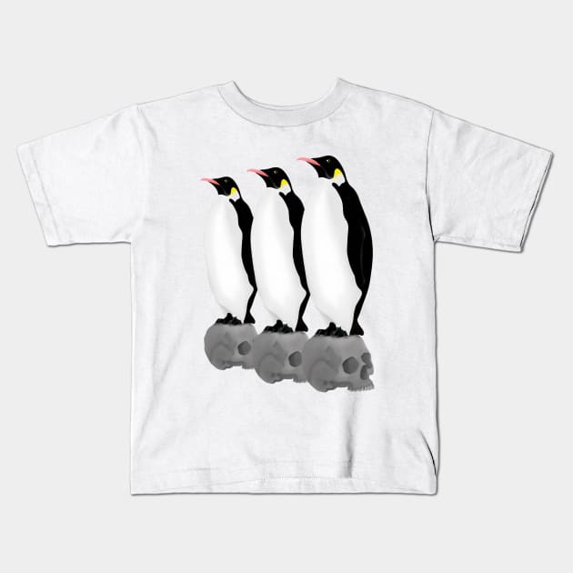 Penguins Of Death Kids T-Shirt by mailboxdisco